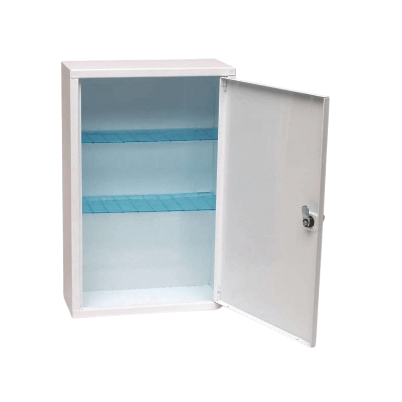 Boutique de 1er Secours - Armoire à pharmacie vide en métal 1 porte, 2 étagères Boutique de 1er Secours - Armoire à pharmacie vide en métal 1 porte, 2 étagères