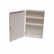 Armoire à pharmacie vide en plastique 1 porte, 2 étagères