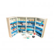 Armoire à pharmacie garnie 15 personnes et + 12 étagères métal