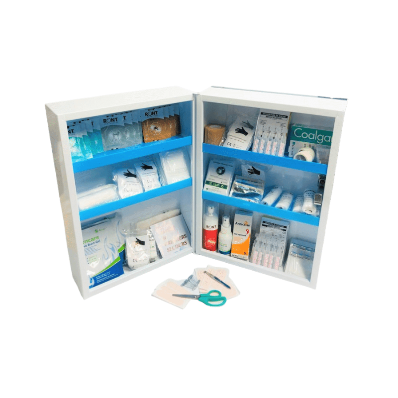 Boutique de 1er Secours - Armoire à pharmacie garnie 10 personnes 4 étagères métal Boutique de 1er Secours - Armoire à pharmacie garnie 10 personnes 4 étagères métal
