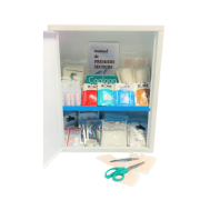 Armoire à pharmacie garnie 5 personnes 1 étagère métal