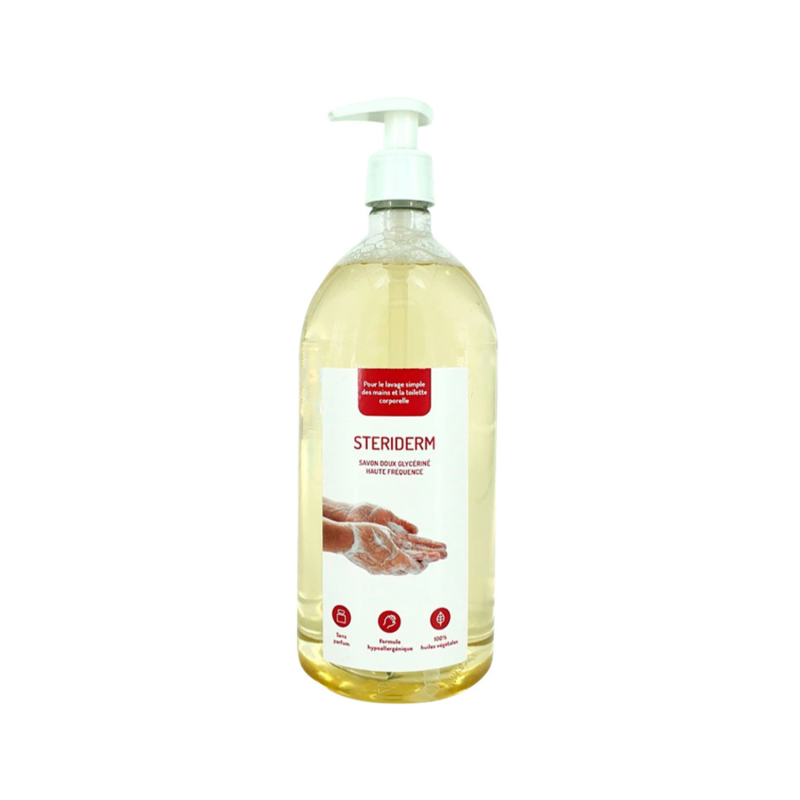 Savon doux glycériné – STERIDERM 1L Savon doux glycériné – STERIDERM 1L
