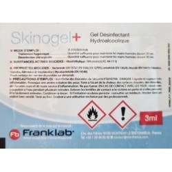 Gel désinfectant hydroalcoolique Skinogel 3 ml