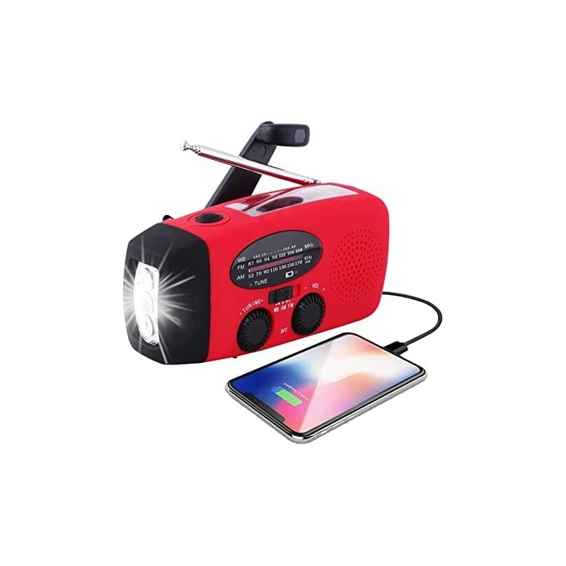 Radio dynamo solaire avec alarme - 123 Secours