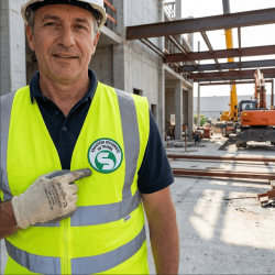 Badge SST avec épingle – Identification des secouristes du travail