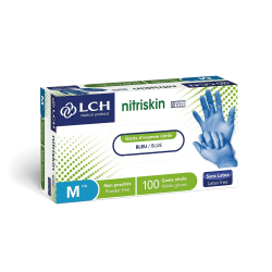 Gants nitriles bleus Nitriskin boite de 100