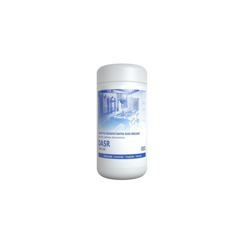 Boutique de 1er Secours - Boîte de 100 lingettes désinfectantes agroalimentaires DASR -STERICID Boutique de 1er Secours - Boîte de 100 lingettes désinfectantes agroalimentaires DASR -STERICID