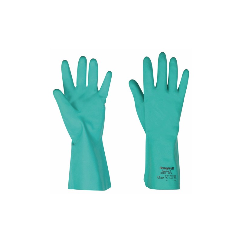 Paire de gants nitrile floqués