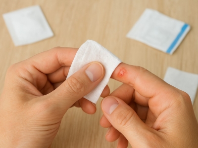 Comment nettoyer une plaie avec des lingettes ?