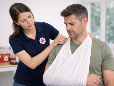 Comment utiliser une écharpe triangulaire en cas de blessure ?